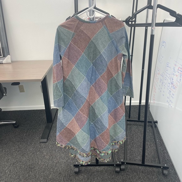 Vintage 1980s Patchwork Koos Van Den Akken New York Dress - Small - Picture 2 of 12